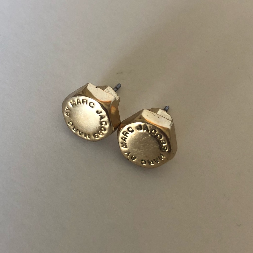 Marc by Marc Jacobs gold stud earrings
